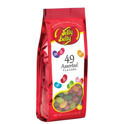 Jelly Belly Jelly Beans 49 sabores surtidos de gomitas bolsa de regalo de 7.5 onzas, auténticas y oficiales, directamente de la fuente