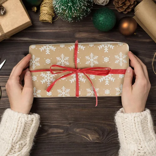 Miniatura 4 de FOIMAS Cinta de papel de rafia de 984 pies, cinta de papel kraft rojo, verde y marrón, cuerda de regalo para envolver regalos de Navidad