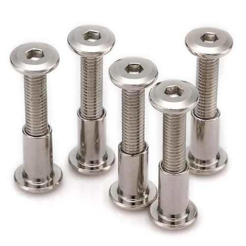 30 piezas M6 - Kit de conectores de junta de muebles y tuerca de casquillo, uso para pernos de cuna, pernos de cuna hexagonales, tornillos