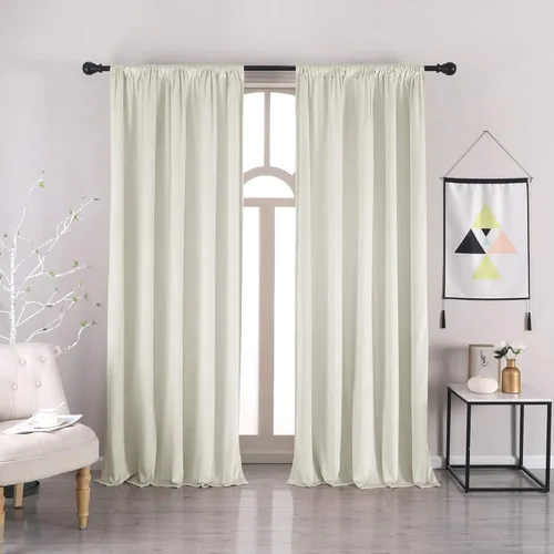 Miniatura 19 de nanbowang - Cortinas de terciopelo negro; cortinas de terciopelo de 63 pulgadas de largo, suaves, con bolsillo para cortinero, con aislamiento