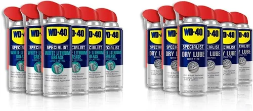 Miniatura 8 de WD-40 Specialist Spray de Grasa de Litio Blanco con Smart Straw que Pulveriza de 2 Formas, 10 OZ [Paquete de 6] & WD-40 Specialist Lubricante