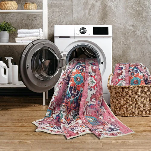 Miniatura 127 de GLN Rugs Traditional Collection - Alfombra de felpilla lavable a máquina, tradicional lavable, antideslizante, alfombra de felpilla de pelo corto
