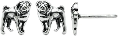 Miniatura 2 de Boma Joyería de plata de ley - Pendientes de tuerca para perro, Plata de ley