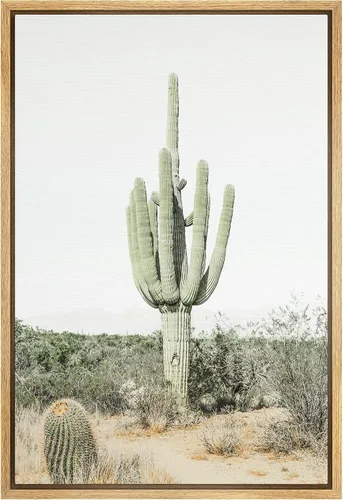 Miniatura 46 de SIGNWIN Lienzo enmarcado para pared, diseño de planta de bosque de montaña verde pastel, naturaleza, ilustraciones de área silvestre, arte moderno