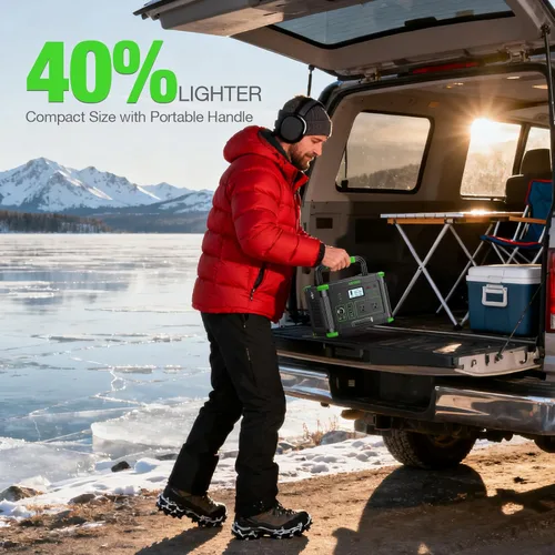 Miniatura 5 de Generador solar de 1000 W 999 Wh, estación de energía portátil con salida USB-C PD de 60 W, salida de CA de onda sinusoidal pura de 120 V, batería