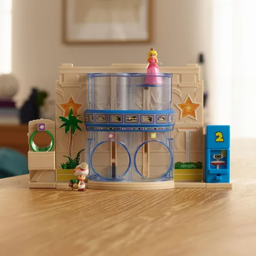 Miniatura 2 de The Super Mario Galaxy Movie – Gateway Galaxy Diorama Playset con 1.5 pulgadas Princes Peach y exclusivas figuras de acción de Captain Toad Mini