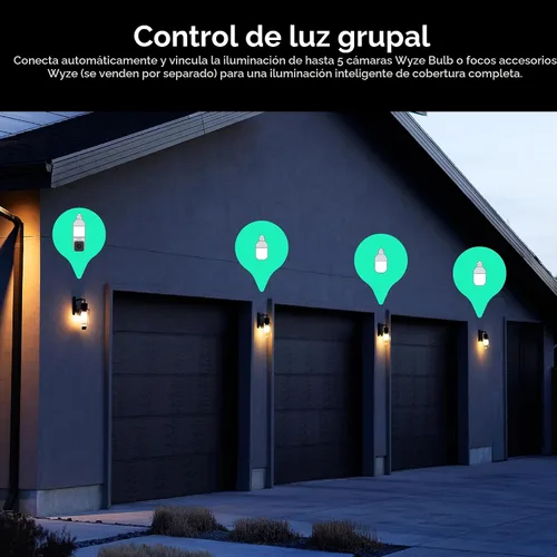 Miniatura 3 de Accesorio de foco WYZE, solo compatible con la cámara de seguridad de foco WYZE, foco LED regulable de 800 lúmenes, blanco suave 3000K, base E26