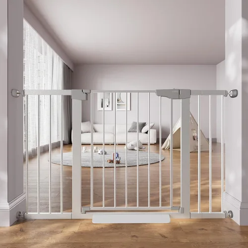 Miniatura 21 de Cumbor Puerta de bebé extra alta de 36 pulgadas para escaleras, puerta para perros de 29.7-40.6 pulgadas de ancho para puertas, puertas de mascotas