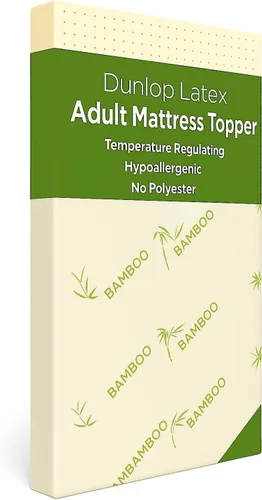 Miniatura 3 de OrganicTextiles - Cubrecolchón de látex orgánico de 2 pulgadas, tamaño mediano, tamaño Queen, con funda extraíble de algodón orgánico, certificado