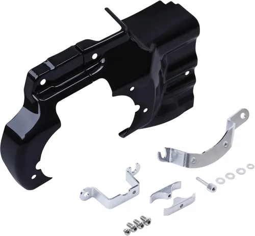 Miniatura 5 de TCT-MOTORPARTS Cubierta de interfaz de transmisión de motor negra para Harley Softail Deluxe FXST FXSTC 2007-2017