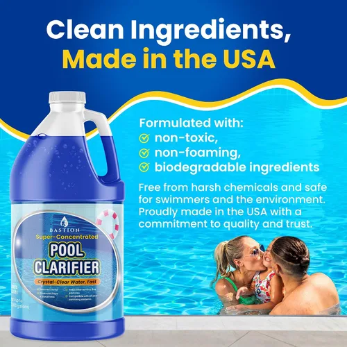Miniatura 7 de Clarificador de piscina y floculante de agua – Floc súper concentrado para piscinas nubladas sobre el suelo y enterradas – 64 oz – Compatible