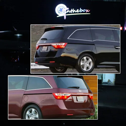 Miniatura 9 de Compatible con 2011 2012 2013 2014 2015 2016 2017 Honda Odyssey Reflector de Parachoques Trasero Antiniebla LED Señal de Giro Secuencial Luces
