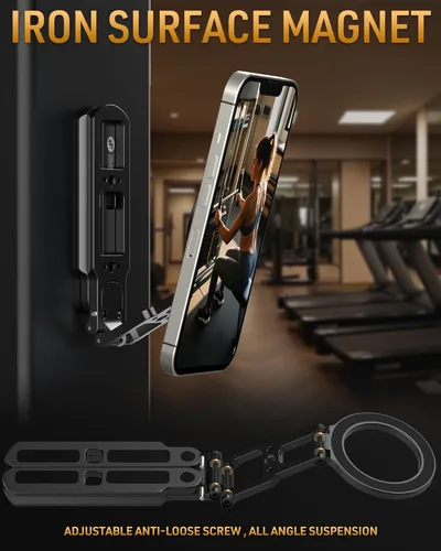 Miniatura 5 de MOSENVKA Trípode Magnético Dual para Teléfono Plegable Montura Doble Magnética Soporte de Bolsillo para iPhone 16/15/14/13/12 Plus Max para iPad