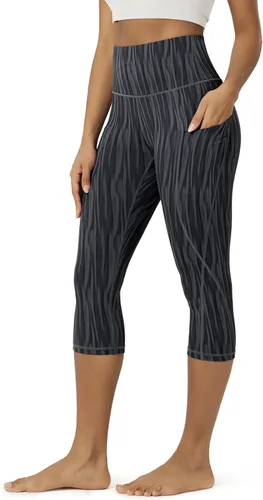 Miniatura 133 de ODODOS - Leggings capri de cintura alta para mujer con bolsillos, control de abdomen, no se transparentan, para entrenamiento atlético, running