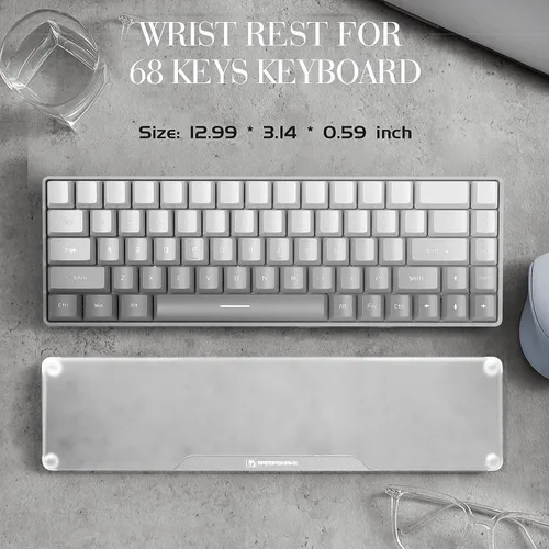 Miniatura 4 de Reposamuñecas acrílico para teclado profesional - Teclado compacto 60% - Teclados mecánicos Reposamanos ergonómico para teclado de computadora, base