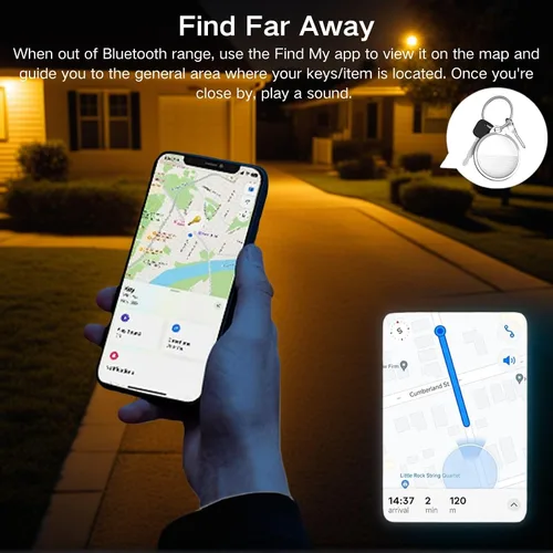 Miniatura 5 de Rastreador inteligente Rastreador de equipaje Bluetooth funciona con Apple Find My (requiere iOS), buscador de llaves y localizador de artículos