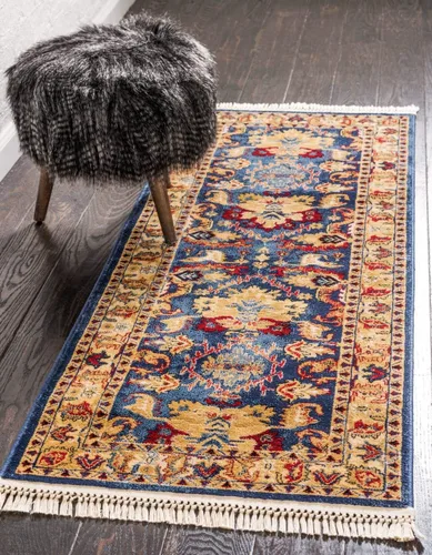 Miniatura 16 de Unique Loom District Collection - Alfombra geométrica de granja, rústica, con bordes, (4 pies x 6 pies, rectangular, azul/beige)