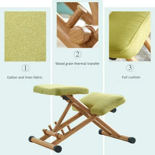 Miniatura 5 de Silla ortopédica Silla arrodillada Silla de computadora Home Lift Leisure Chair Silla de oficina Silla de aprendizaje (gris)