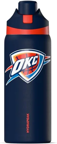 Miniatura 19 de Hydrapeak Botella de agua aislada con licencia oficial de la NBA Phoenix Suns Oasis de 32 onzas con tapa de botón y asa integrada, botella deportiva