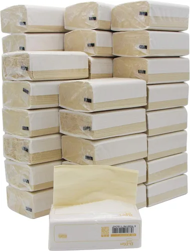DrDirt Toallas faciales de bambú de papel a granel, 36 paquetes de repuesto sin perfume, mini paquetes de viaje de 3 capas, 110 unidades, 110 hojas