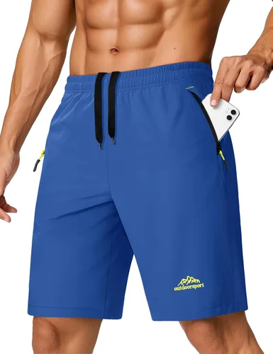 Miniatura 146 de TACVASEN Pantalones cortos deportivos para correr para hombre, 9 pulgadas, de secado rápido, pantalones cortos ligeros de verano, 3 bolsillos