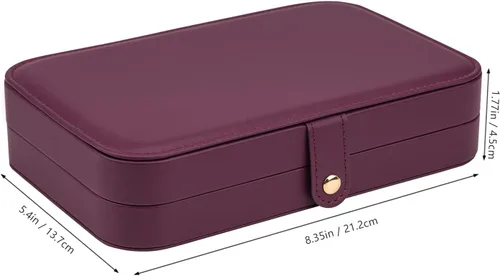 Miniatura 5 de V-LAFUY Organizador de viaje de joyería caja de joyería de viaje portátil pequeño estuche de joyería de viaje con espejo caja de joyería pequeña