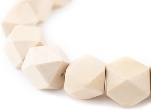 Miniatura 23 de TheBeadChest - Cuentas de madera de cubo sin esquinas azul azul: cuentas orgánicas naturales de corte de diamante de 0.787 in para la fabricación