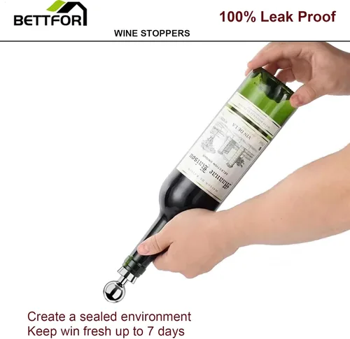 Miniatura 3 de Tapones de vino para botellas de vino, 3 unidades, tapón de botella de vino al vacío con corchos de vino reutilizables de silicona, a prueba