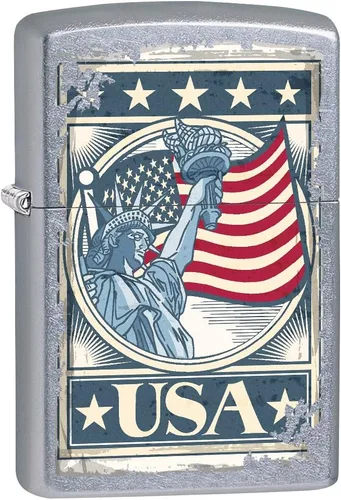 Miniatura 9 de Encendedores Zippo Bandera Americana Americana - Calle Cromo