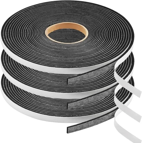 Cinta de espuma de sellado, burlete de 1/4 pulgadas de ancho x 1/16 pulgadas de alto para puerta y ventana, tira de aislamiento de puerta de celda