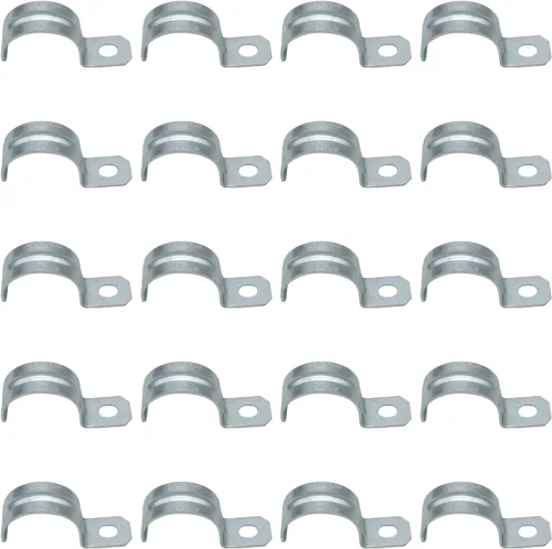 Abrazadera de tubería de acero chapada en zinc de 1-1/2 pulgadas, 20 piezas, tubo rígido de acero de un agujero, Abrazadera de tubo de soporte de