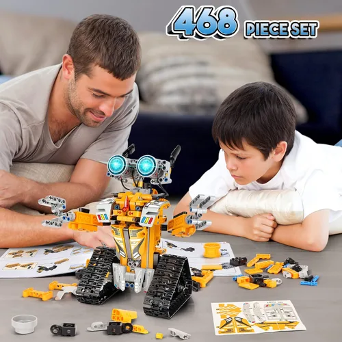 Miniatura 2 de Sillbird Kit de construcción de robot con control remoto, regalos STEM para niños de 8 a 13 años, juguetes robóticos codificables para cumpleaños