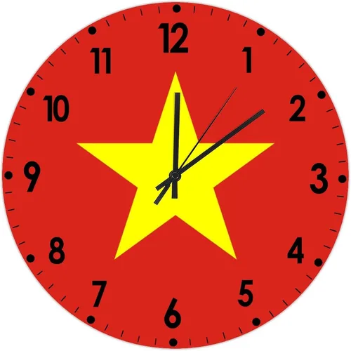 Miniatura 103 de Cheyan Reloj de pared con bandera de Canadá de 12 pulgadas, silencioso, sin tictac, de PVC, funciona con pilas, reloj redondo decorativo, regalo