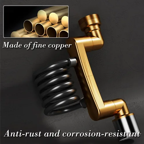 Miniatura 3 de Aireador extensor de grifo giratorio de 1080°, grifo universal de filtro de salpicaduras, grifo giratorio de ángulo grande 1080, accesorio de lavado