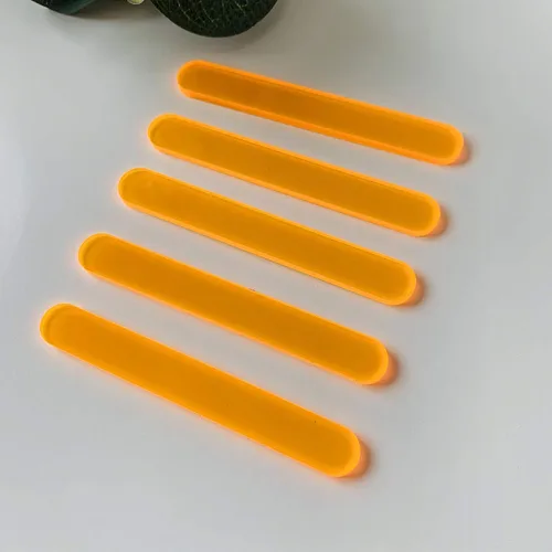 Miniatura 8 de 50 piezas de palitos de paleta acrílica de neón para helados, caramelos, manzanas (verde neón)