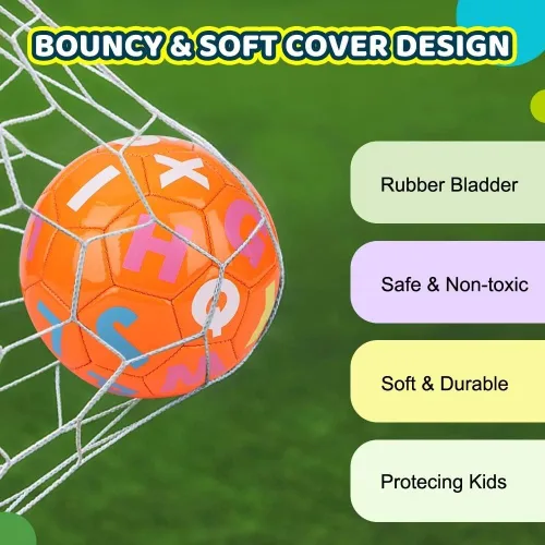 Miniatura 2 de Mini pelotas de fútbol para niños pequeños de 6 a 12 meses, 6 pulgadas, pelotas deportivas para interiores y exteriores, letras educativas, regalo
