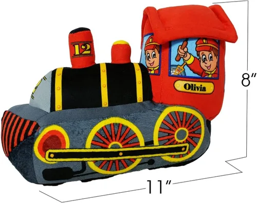 Miniatura 4 de ArtCreativity Tren de felpa acogedor de 11 pulgadas para niños, juguete de almohada de tren suave y tierno, bonita decoración de guardería, premio