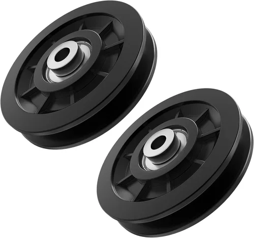 Miniatura 8 de 3.543 in/3.5 "Sistema de polea de entrenamiento de gimnasio Rueda de rodamiento de nylon Reemplazar para equipo de gimnasio Parte Cable Máquina
