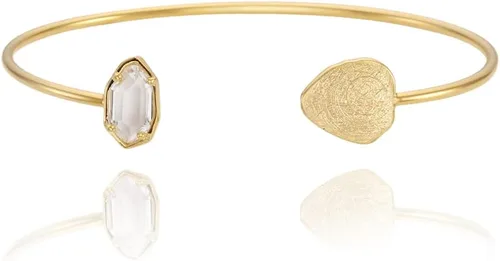 Miniatura 62 de OZEL - Pulseras para mujer, chapados en oro real de 18 quilates, pulseras de oro de cristal colorido para regalos