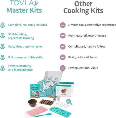 Miniatura 4 de Tovla Jr. Kit de fabricación de chocolate real para niños Aprende a cocinar con herramientas reales Set de regalo educativo STEM a partir de 4