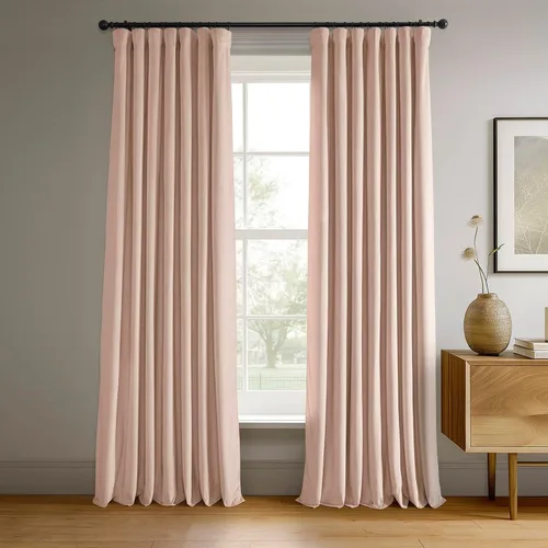 Miniatura 50 de HPD Half Price Drapes Cortinas Opacas Térmicas de Terciopelo Signature para Sala de Estar de 63 Pulgadas de Largo (1 Panel) con Bolsillo para Barra
