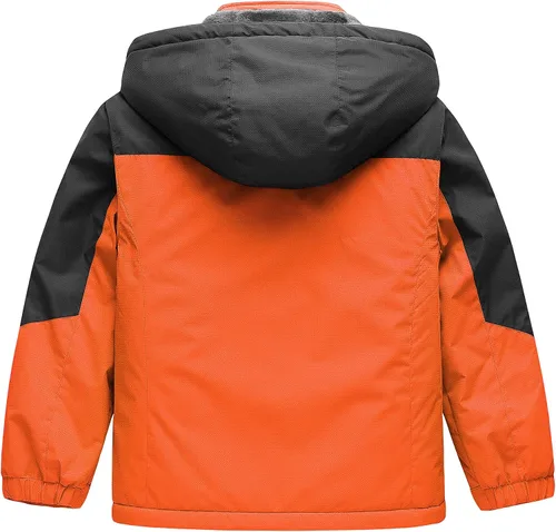 Miniatura 2 de CREATMO US Chaqueta de esquí impermeable para niño, abrigo de invierno cálido para nieve, resistente al viento, chaqueta de lluvia para snowboard