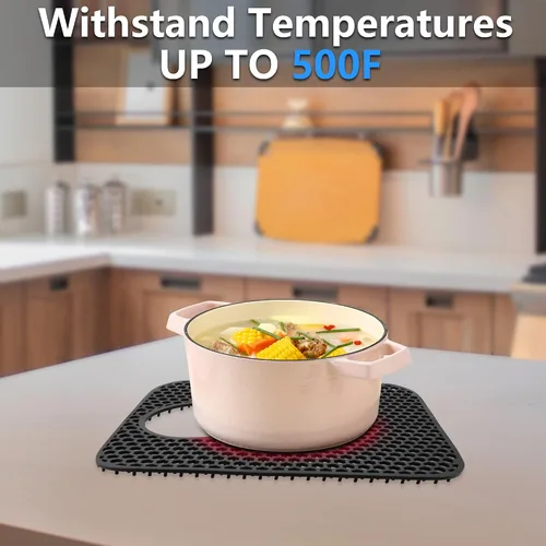 Miniatura 4 de Protectores de fregadero para fregadero de cocina, 2 alfombrillas de cocina de silicona de 13.58"x11.6", protector inferior antideslizante 13.58"x