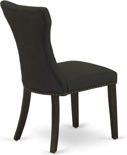 Miniatura 9 de East West Furniture DLGA5-ABK-24 - Juego de mesa y sillas de cocina de 5 piezas, incluye una mesa de comedor redonda con gotas y 4 sillas de comedor