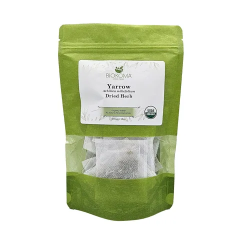Miniatura 8 de Biokoma Hierba seca orgánica de milenrama, 1.76 oz, 1.76 onzas, seca suelta Achillea Millefolium digestión de la piel, apoyo para la salud