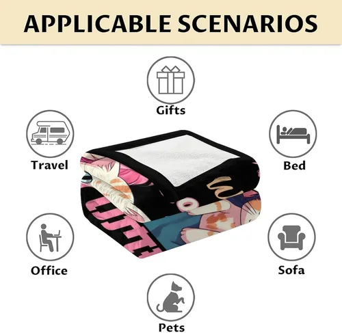 Miniatura 6 de Manta para niños, niñas de 4 a 6 años - 40x30 pulgadas Mantas pequeñas para sillas, sofá y oficina - Solo una niña que ama regalos temáticos Ideas