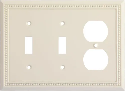 Miniatura 22 de Henne Bery Sunken Pearls - Placa de interruptor/placa de pared y cubierta de salida (decorador individual, 2 unidades, negro mate)