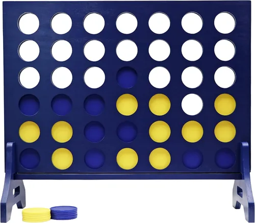 Miniatura 95 de Tailgating Pros Cuatro en una fila gigante azul marino premium con funda de transporte – Juego de patio al aire libre de gran tamaño – ¡Muchos