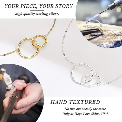 Miniatura 5 de HOPE LOVE SHINE Sympathy Gift for Loss of Loved One - Remembrance, Bereavement, Memorial Necklace, Jewelry 16+2", 14k Gold Plated Sterling Silver