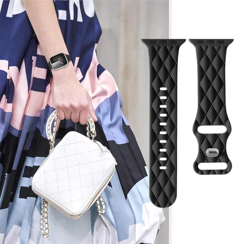 Miniatura 2 de Correa de silicona para Apple Watch para mujer de 1.575 in 1.496 in 1.614 in 1.732 in 1.811 in 1.772 in 1.654 in, correa deportiva de repuesto
